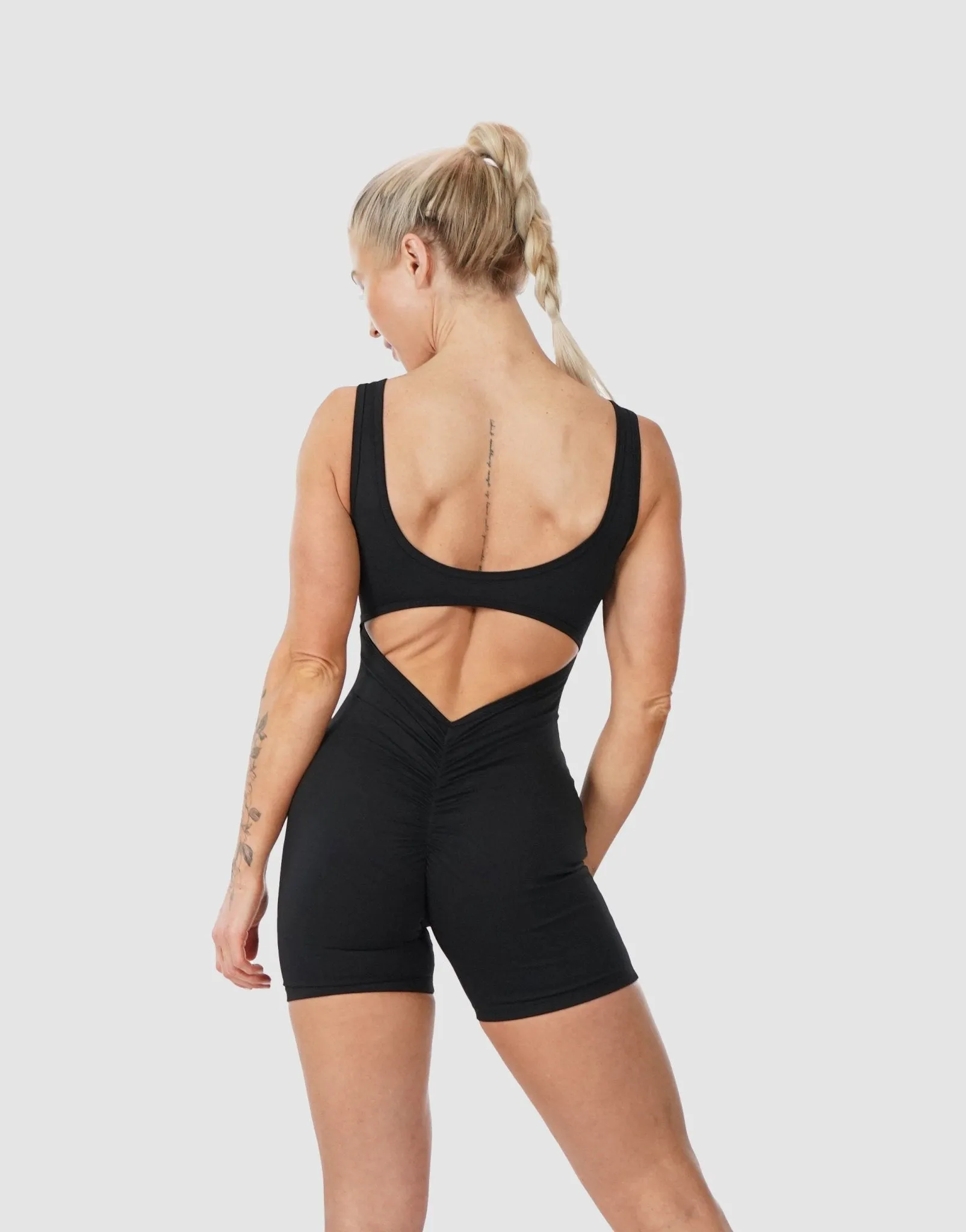 Open-Back Scrunch Jumpsuit