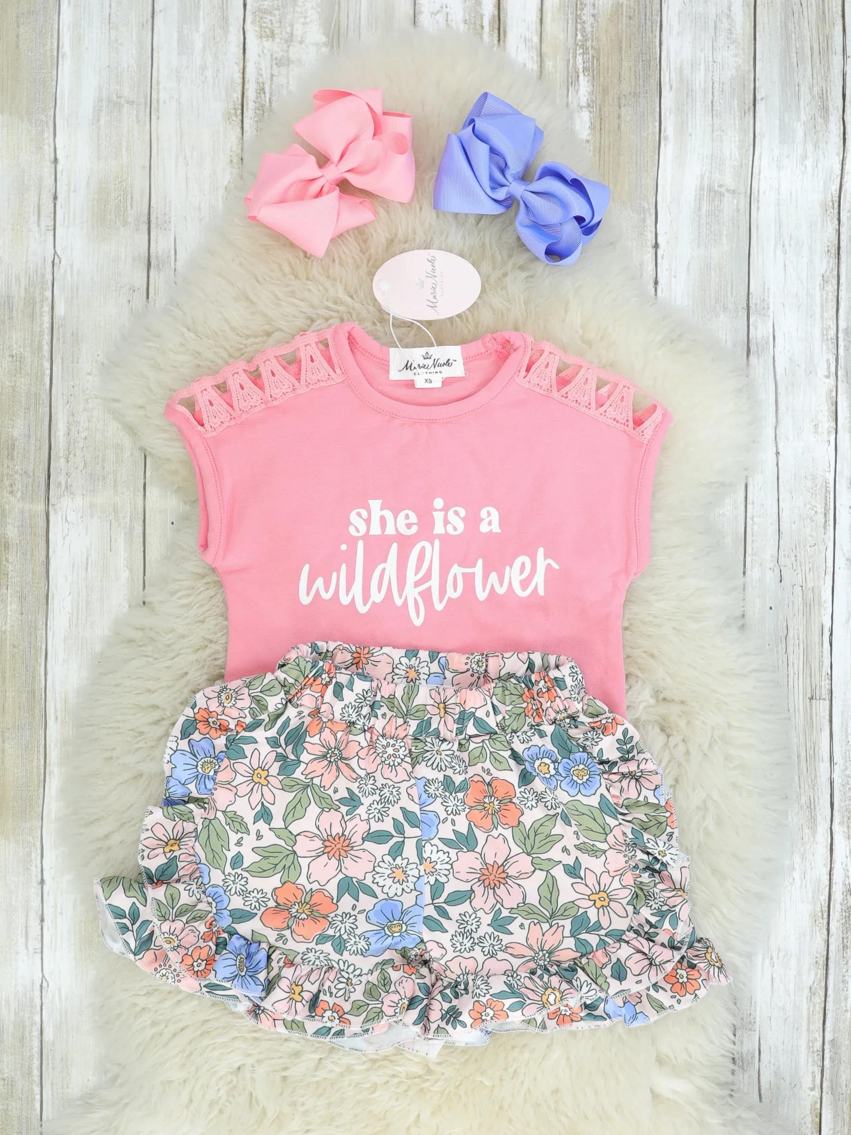 "She Is A Wildflower" Floral Outfit