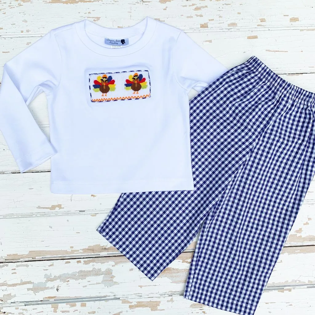 Smocked Turkey Pant Set