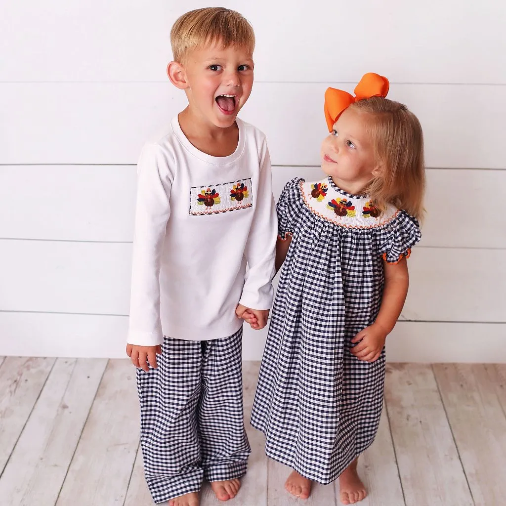 Smocked Turkey Pant Set