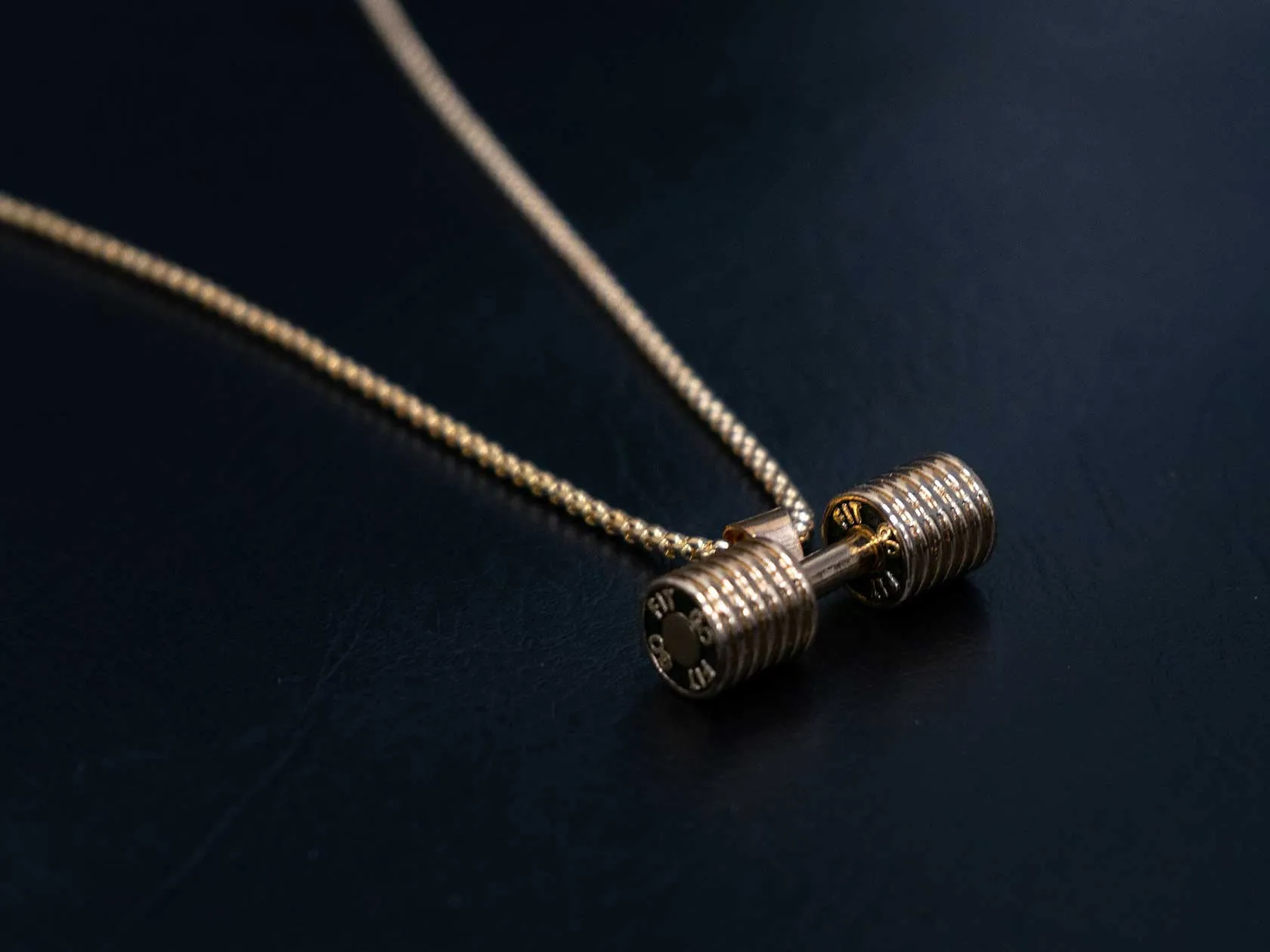 Stainless Steel Dumbbell Necklace