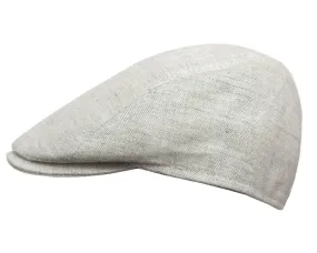 Stanton Italian made Linen/Cotton blend Light Grey ivy Flatcap