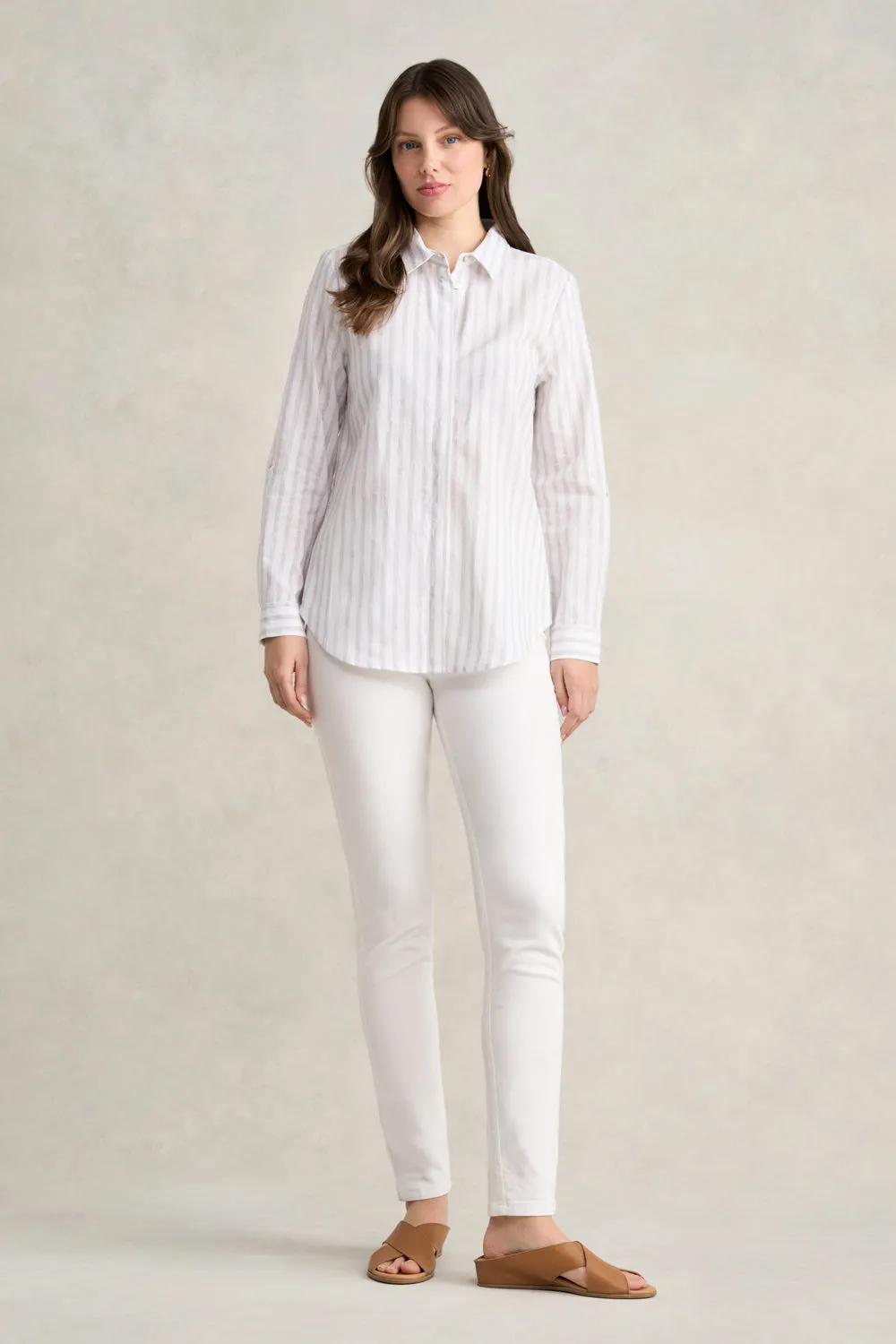 Stripe Side Button Shirt