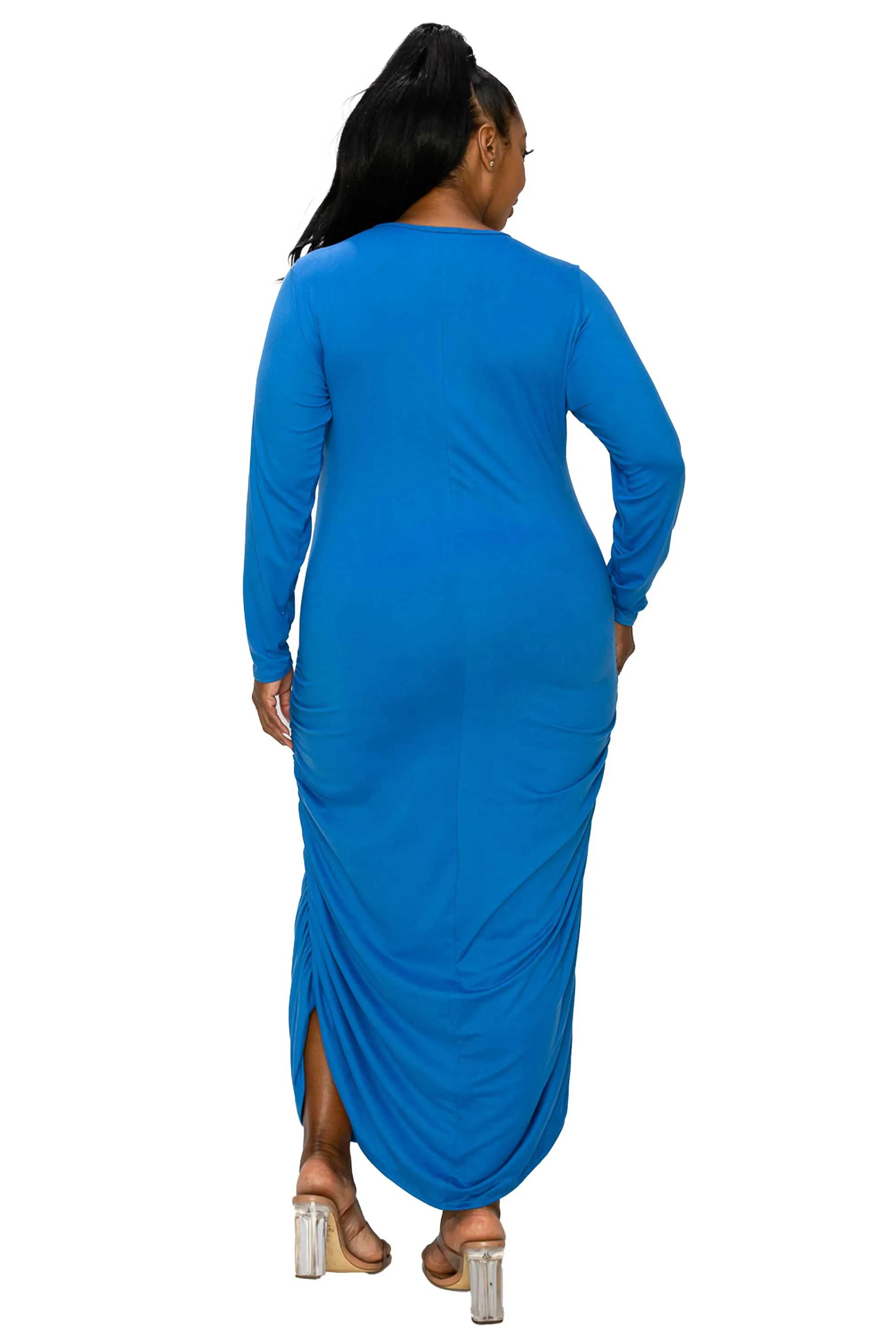 Sylvia Side Ruched Maxi Dress