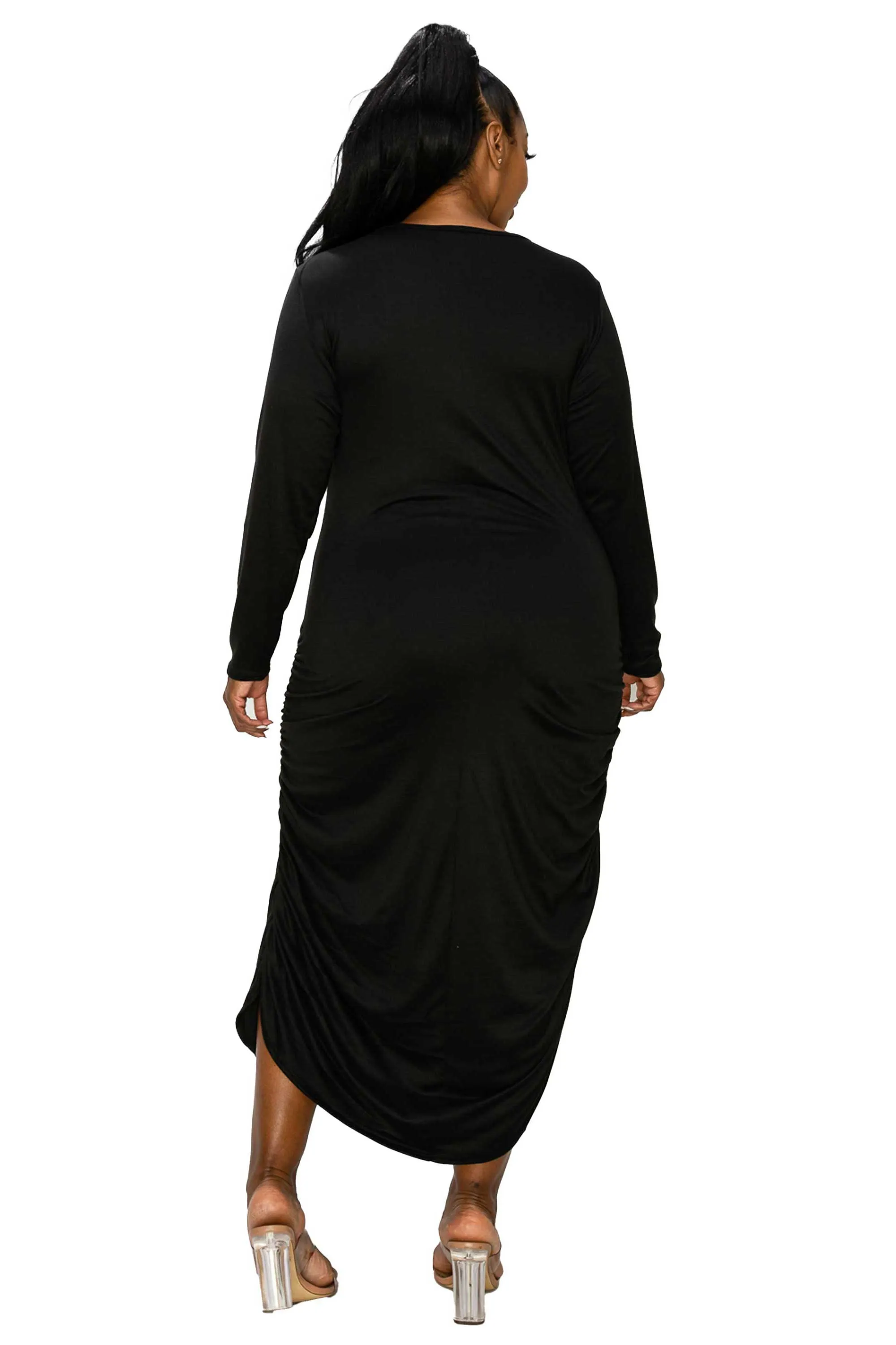 Sylvia Side Ruched Maxi Dress