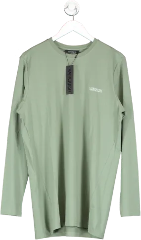 Vanquish Green Essential Long Sleeve T Shirt UK L