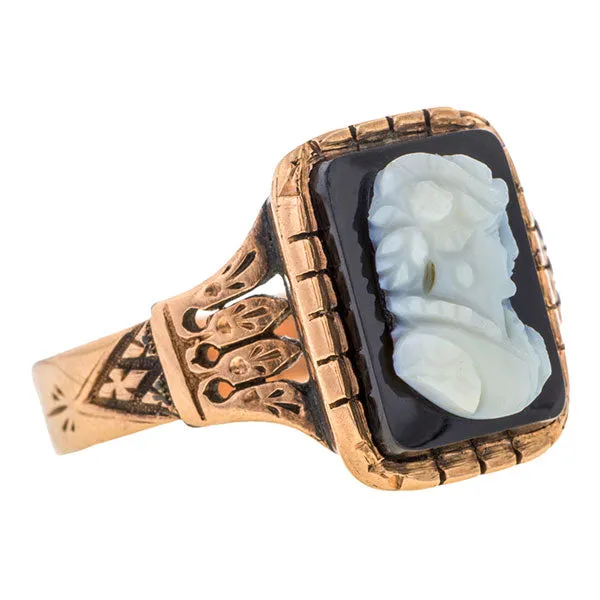 Victorian Black Cameo Ring