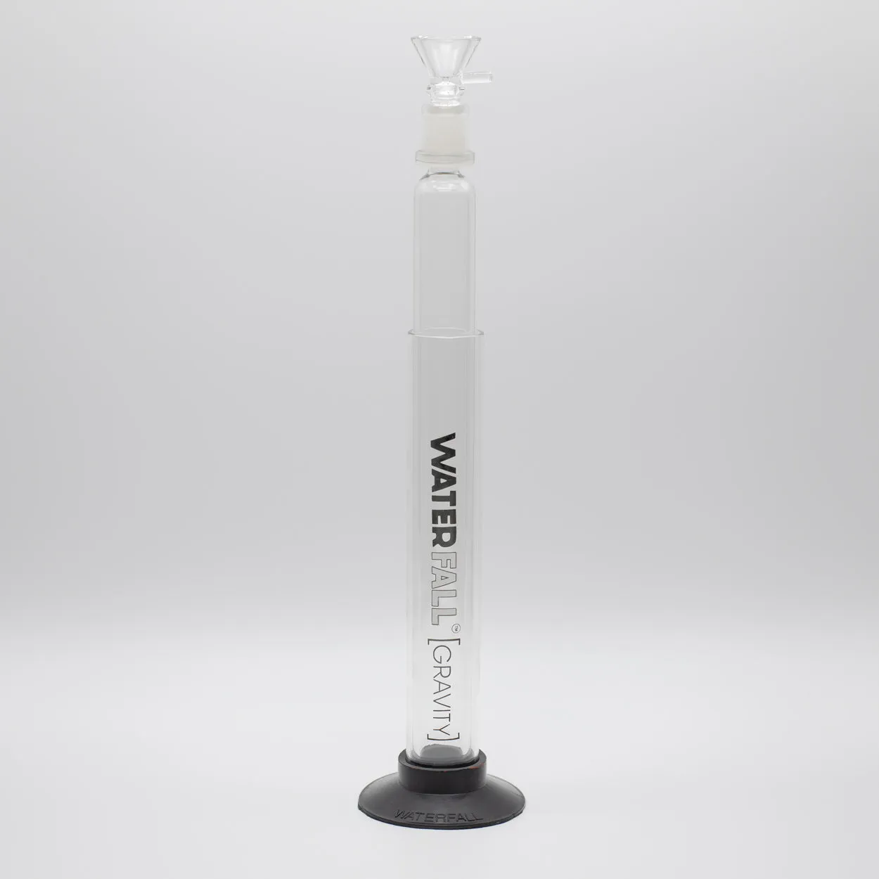 WATERFALL GRAVITY GLASS PIPE 37CM BLACK BASE