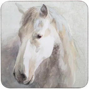 White Horse Square Art Coasters - Set of 4